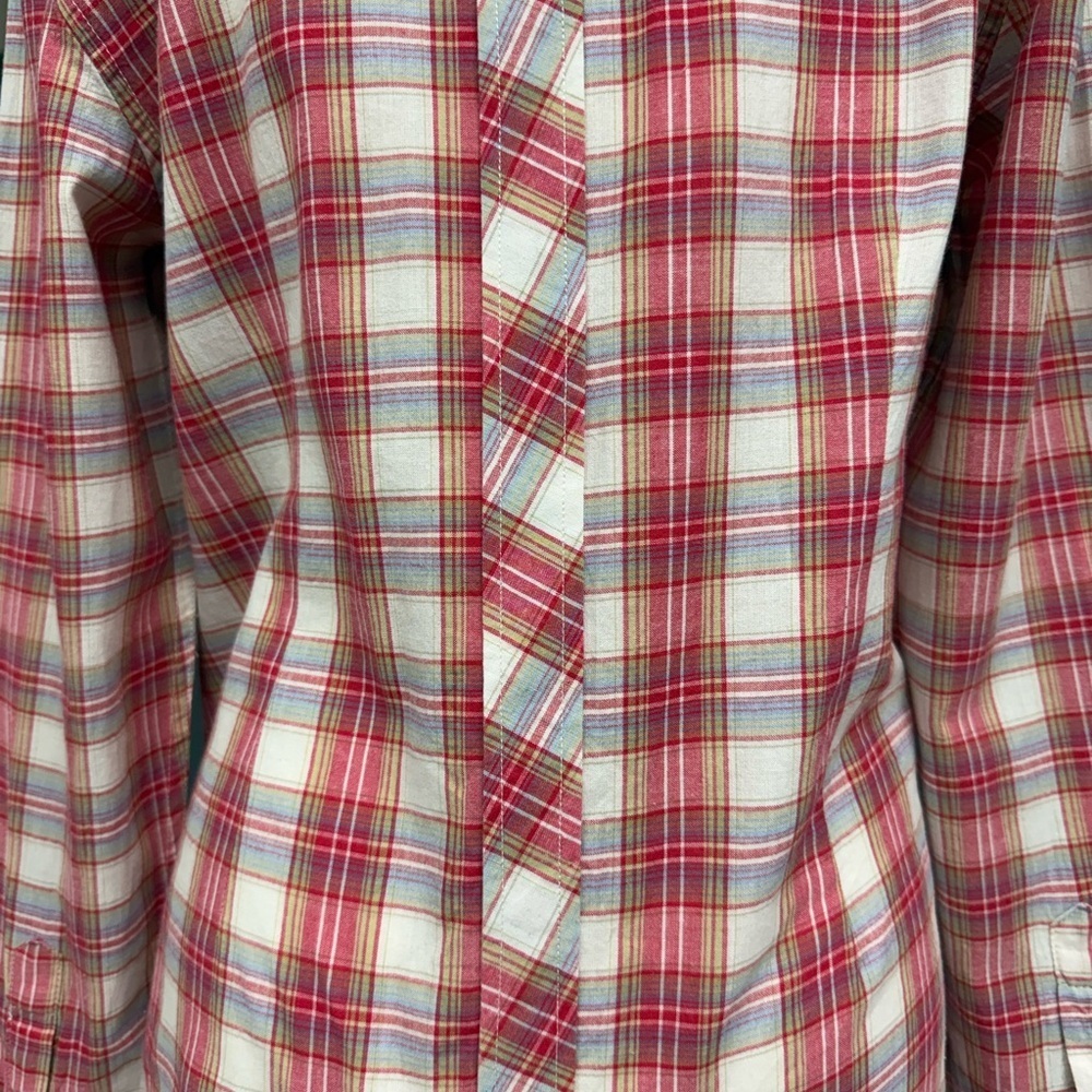 Purnell Red Plaid Button-Up Shirt Pearl Snap Cotton Western Style Size Medium - Picture 7 of 10
